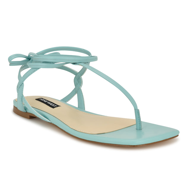 Nine West Norta Ankle Wrap Thong Sandals