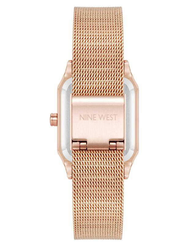 Nine West Octagonal Case Mesh Bracelet Watch