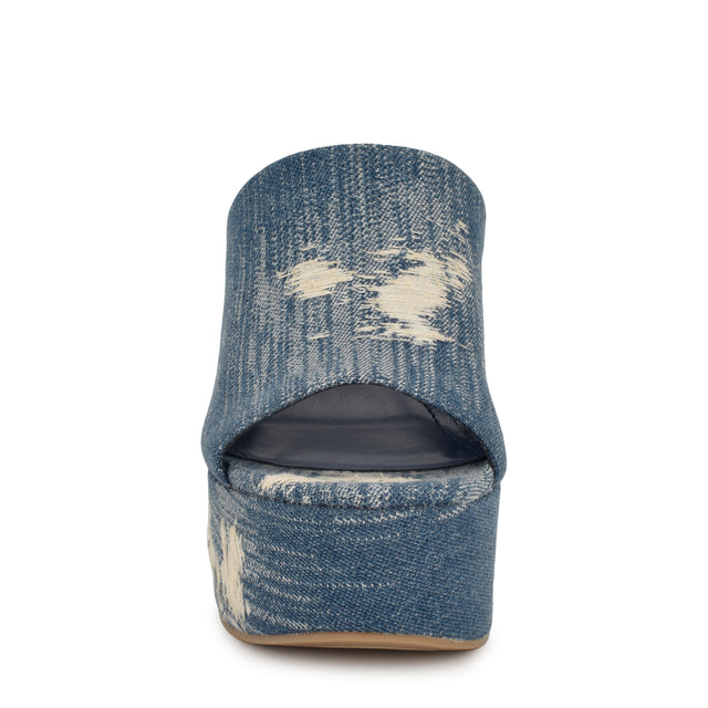 Nine West Olley Platform Slide Sandals