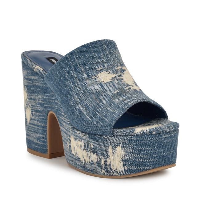 Nine West Olley Platform Slide Sandals