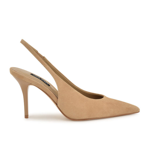 nine west Palomma Leather Slingback Pumps
