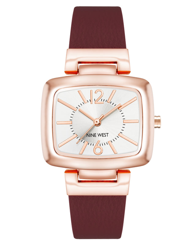 nine west Petite Heritage Rectangular Case Watch