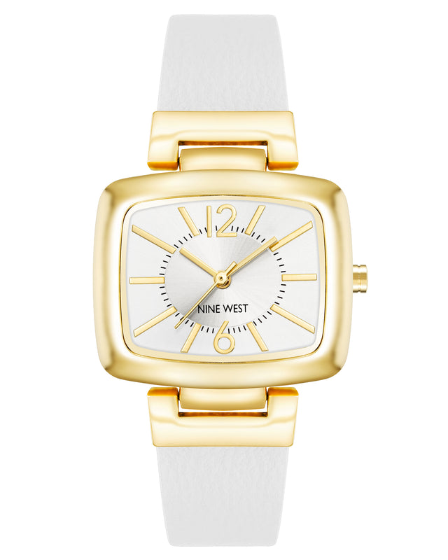 nine west Petite Heritage Rectangular Case Watch
