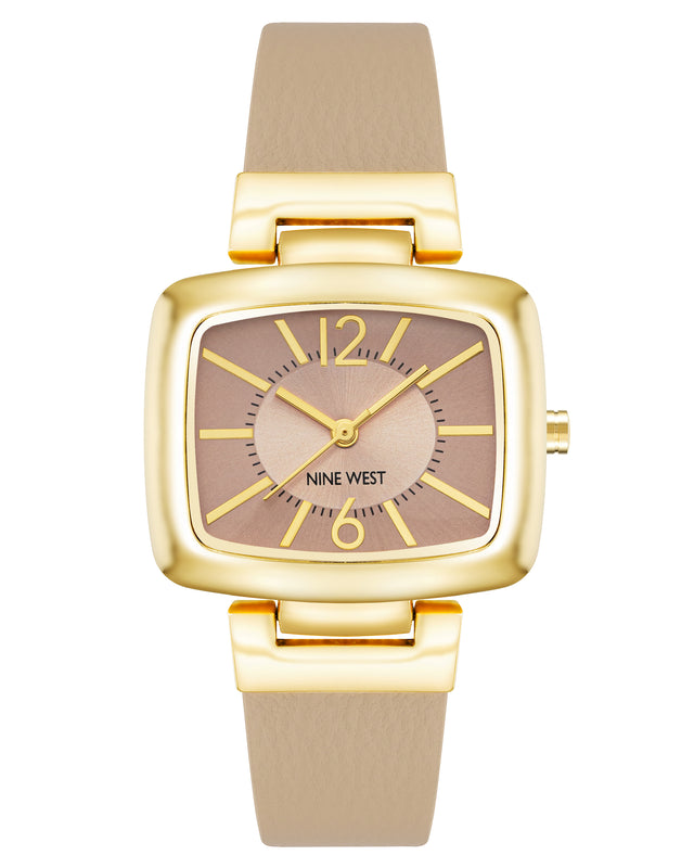 nine west Petite Heritage Rectangular Case Watch