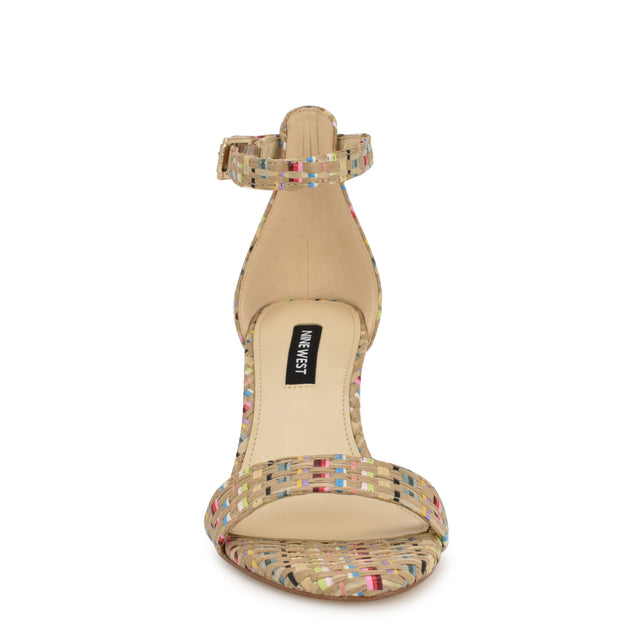 Nine West Pruce Ankle Strap Block Heel Sandals
