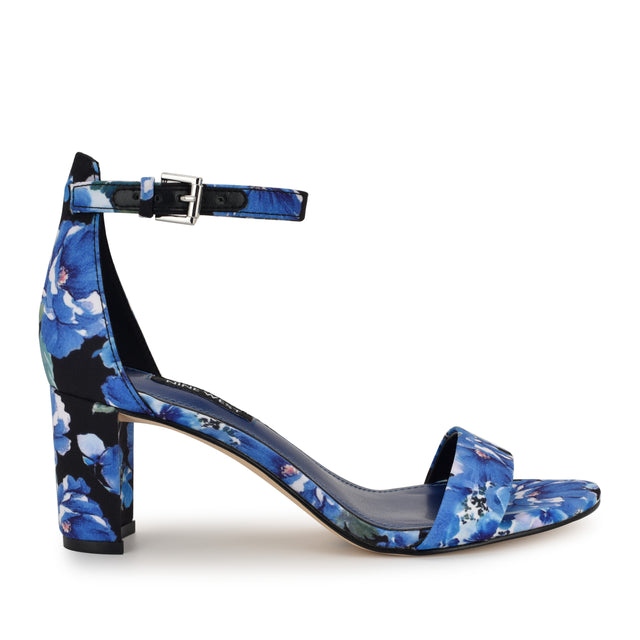 nine west Pruce Ankle Strap Block Heel Sandals