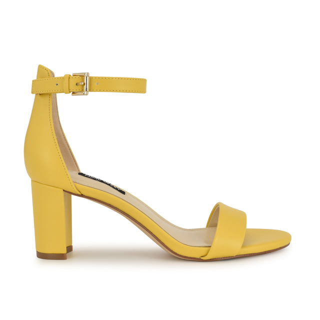 nine west Pruce Ankle Strap Block Heel Sandals