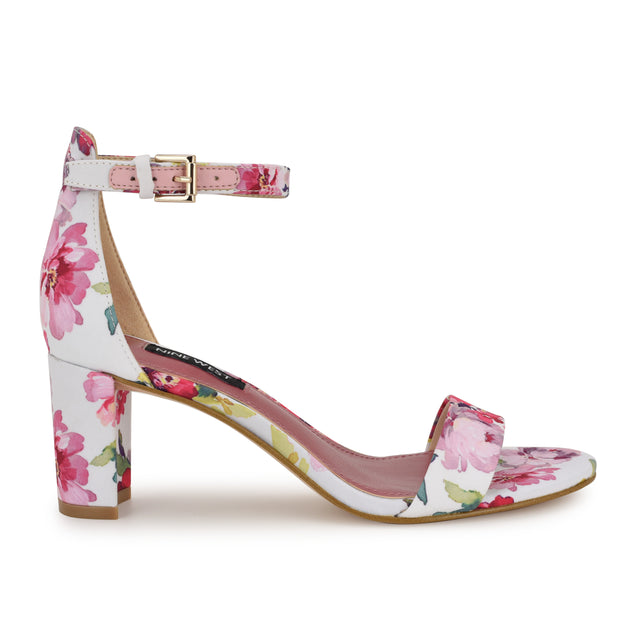 nine west Pruce Ankle Strap Block Heel Sandals