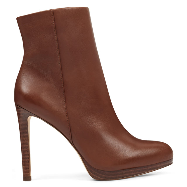 nine west Quanette Platform Leather Booties