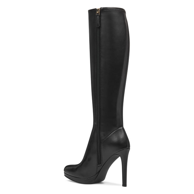 Nine West Quizme Wide Calf Platform Leather Boots