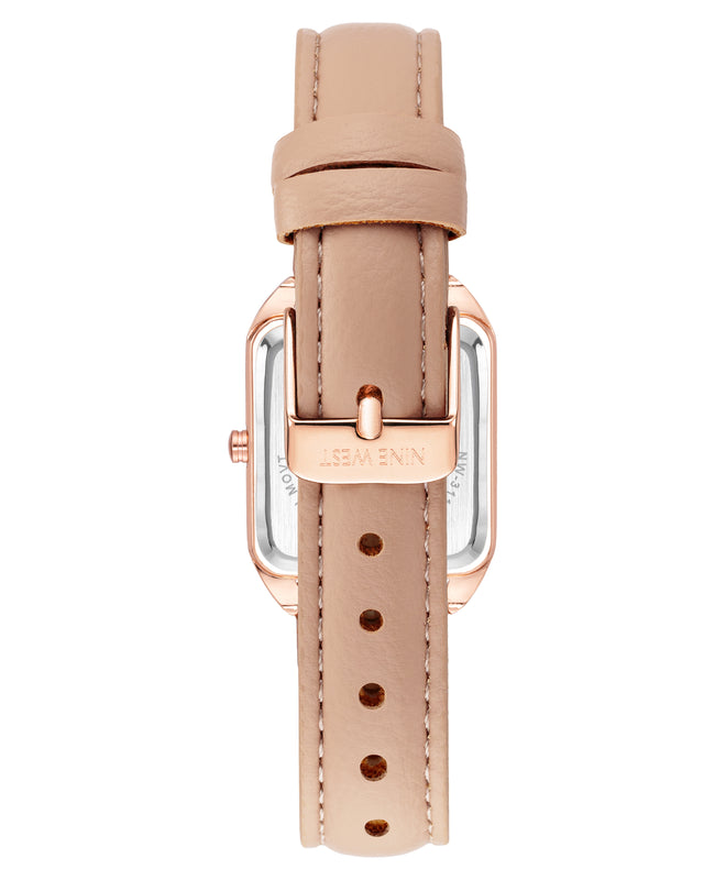 Nine West Rectangular Case Strap Watch