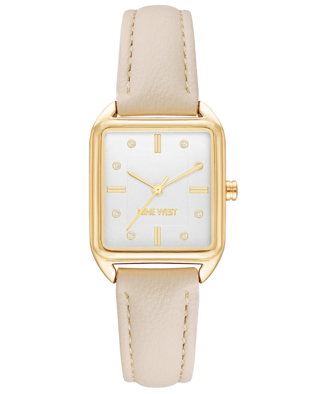nine west Rectangular Case Strap Watch