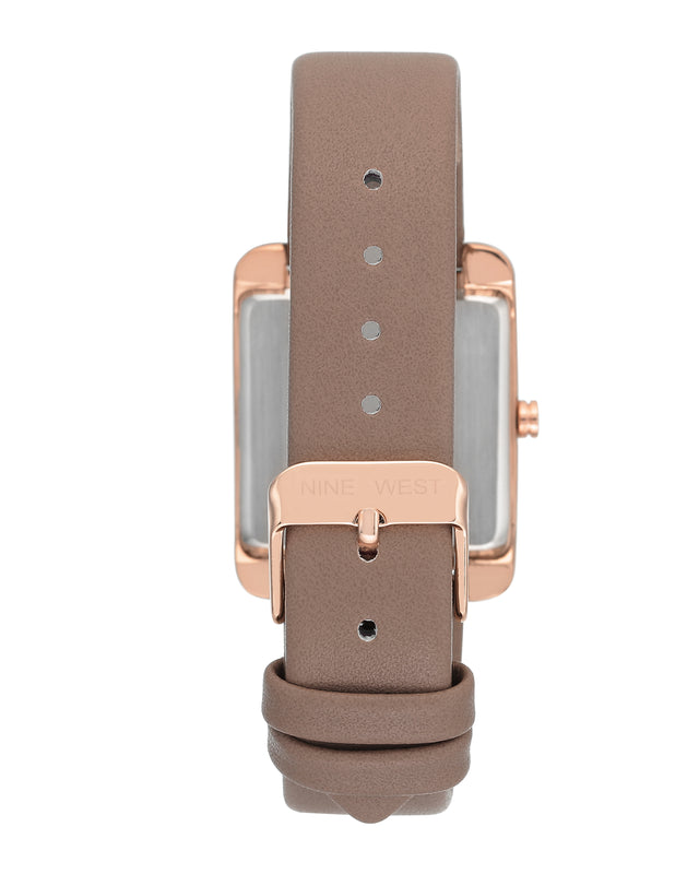 Nine West Rectangular Case Strap Watch