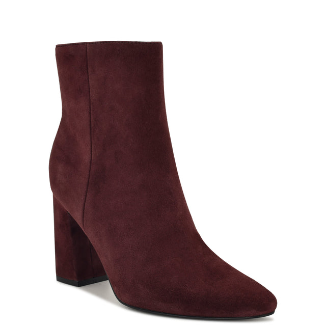 Nine West Reraye Block Heel Ankle Leather Booties
