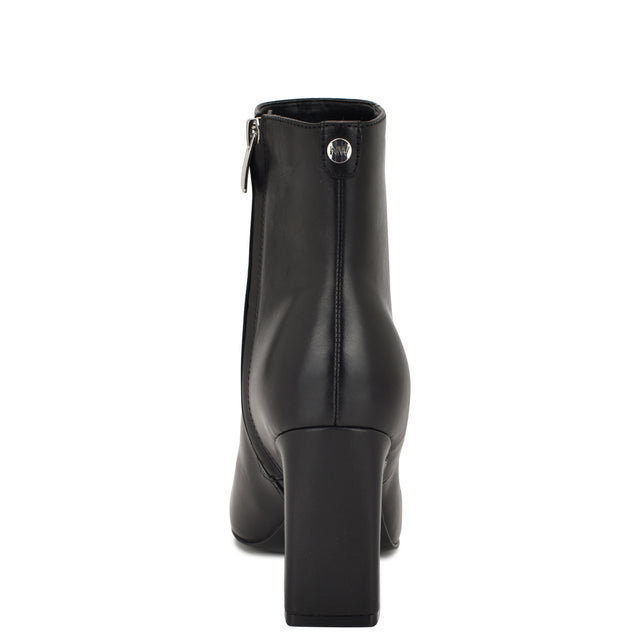 Nine West Reraye Block Heel Ankle Leather Booties