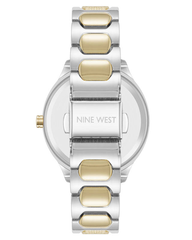 Nine West Round Link Bracelet Watch