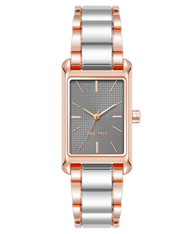 nine west Slim Rectangular Case Watch