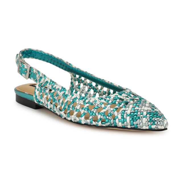 Nine West Soel Woven Slingback Flats