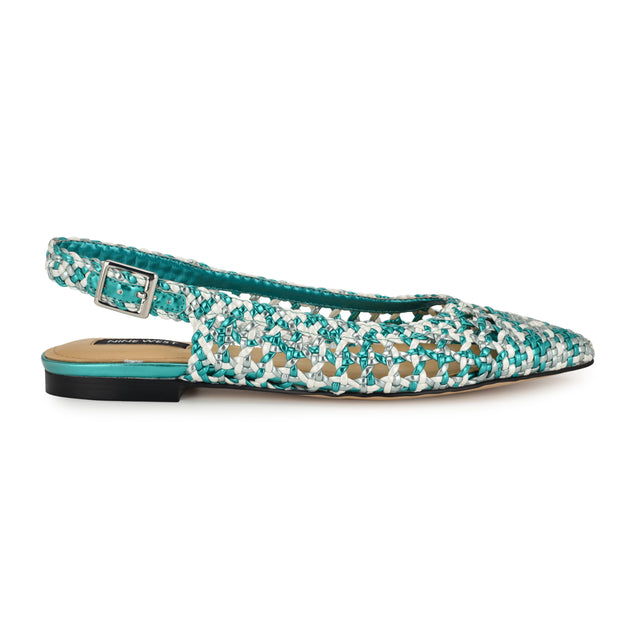 nine west Soel Woven Slingback Flats