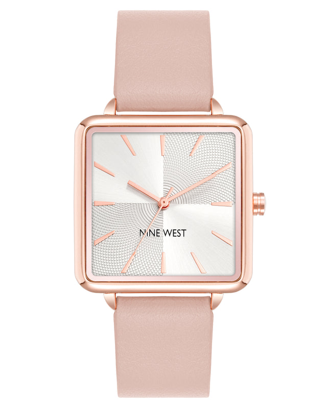 nine west Square Case Smooth Strap Watch