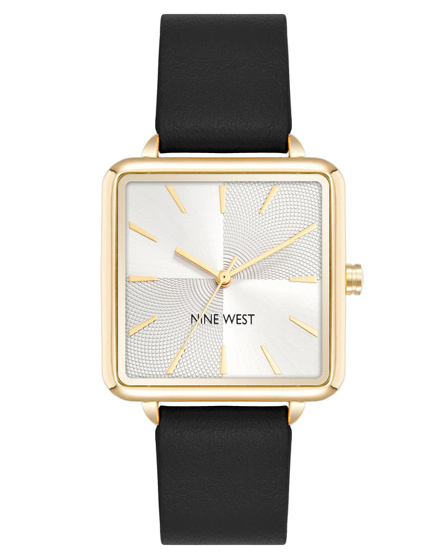 nine west Square Case Smooth Strap Watch