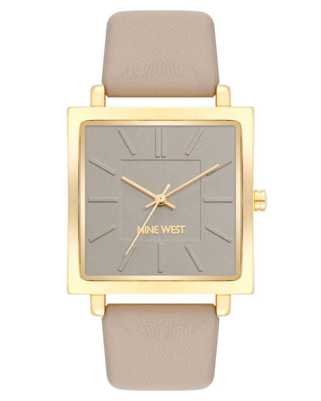 nine west Square Case Strap Watch