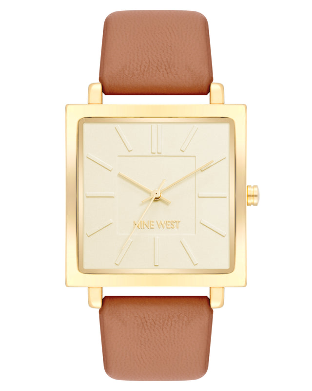 nine west Square Case Strap Watch