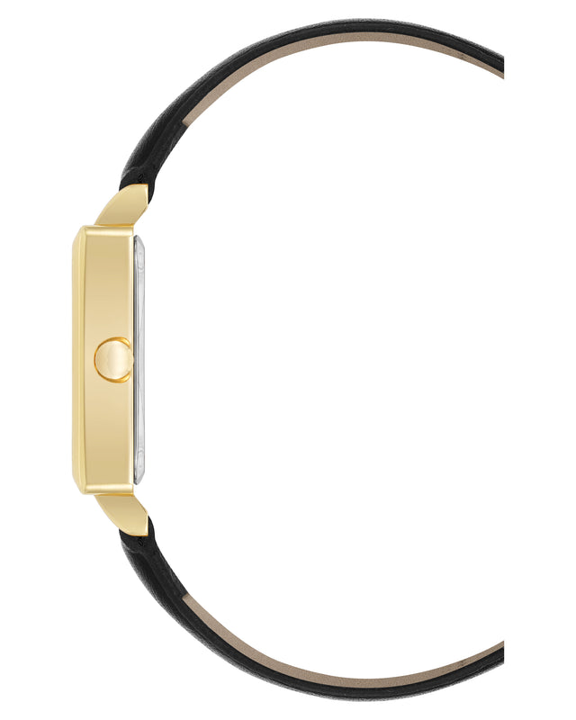 Nine West Square Strap Watch With Crystal Accents