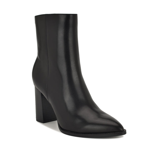 Nine West Tessay 9x9 Block Heel Leather Booties