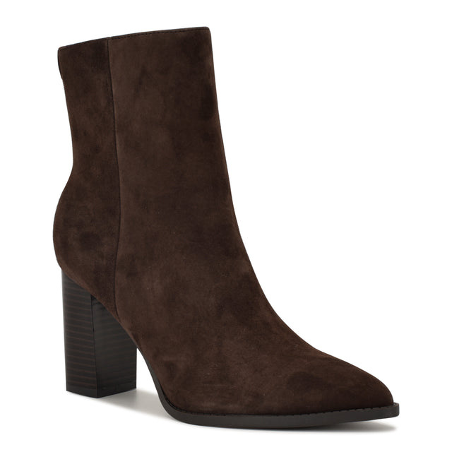 Nine West Tessay 9x9 Block Heel Leather Booties