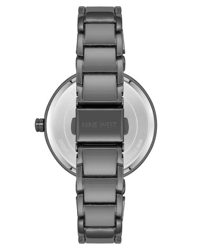 Nine West Textured Floral Dial Bracelet Watch