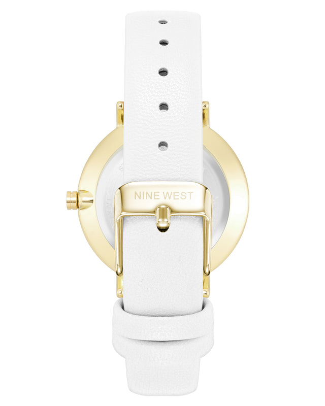 Nine West Two-Tone Bezel Strap Watch