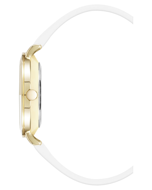 Nine West Two-Tone Bezel Strap Watch