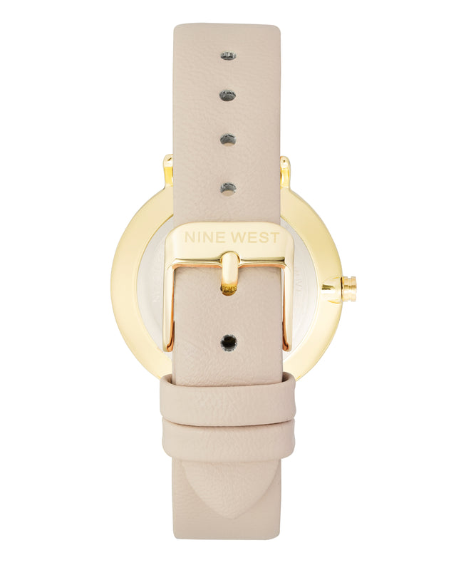 Nine West Two-Tone Bezel Strap Watch