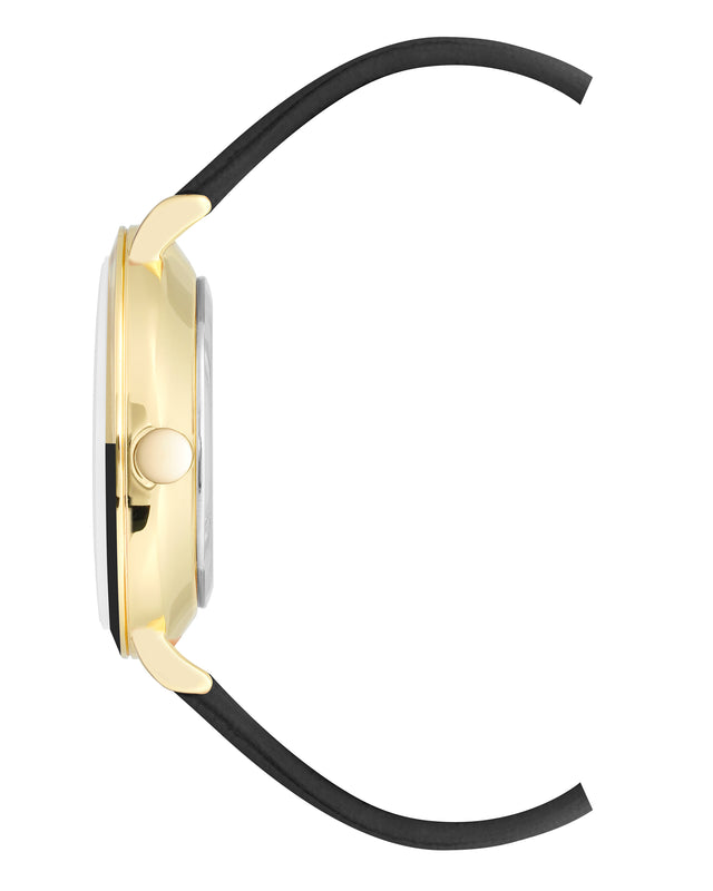 Nine West Two-Tone Bezel Strap Watch