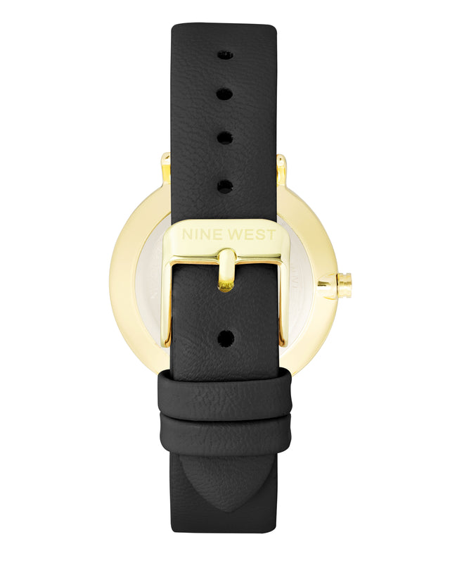 Nine West Two-Tone Bezel Strap Watch
