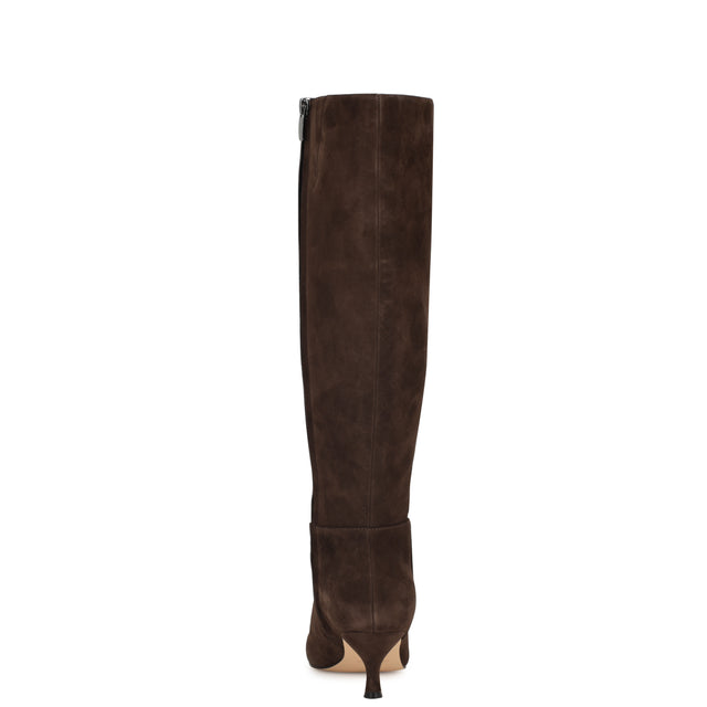 Nine West Somas Kitten Heel Knee High Leather Boots