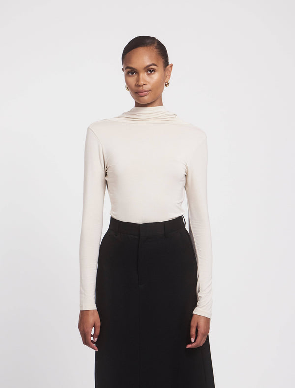 Ninety Percent Anjea Reversible Top In Enoki Mushroom