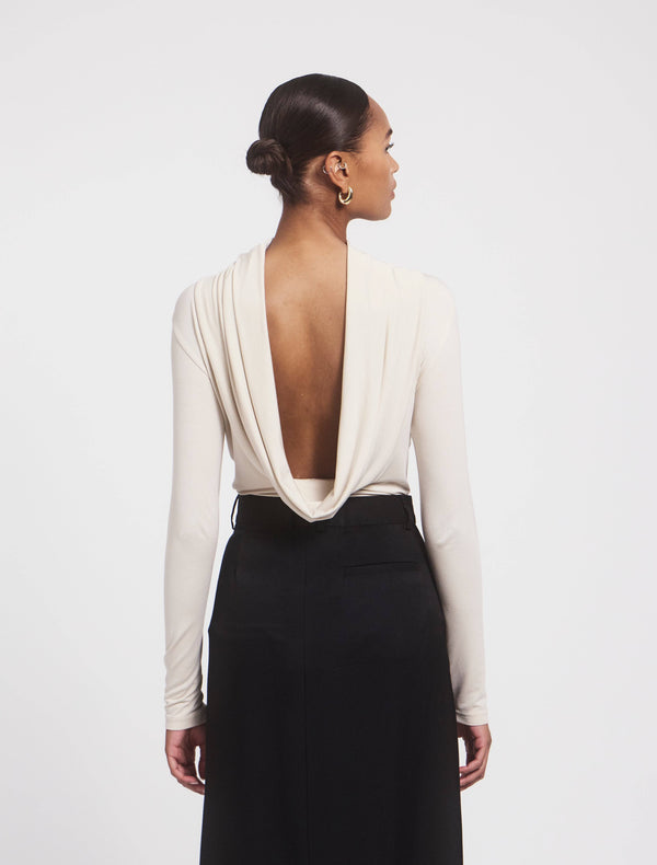 Ninety Percent Anjea Reversible Top In Enoki Mushroom