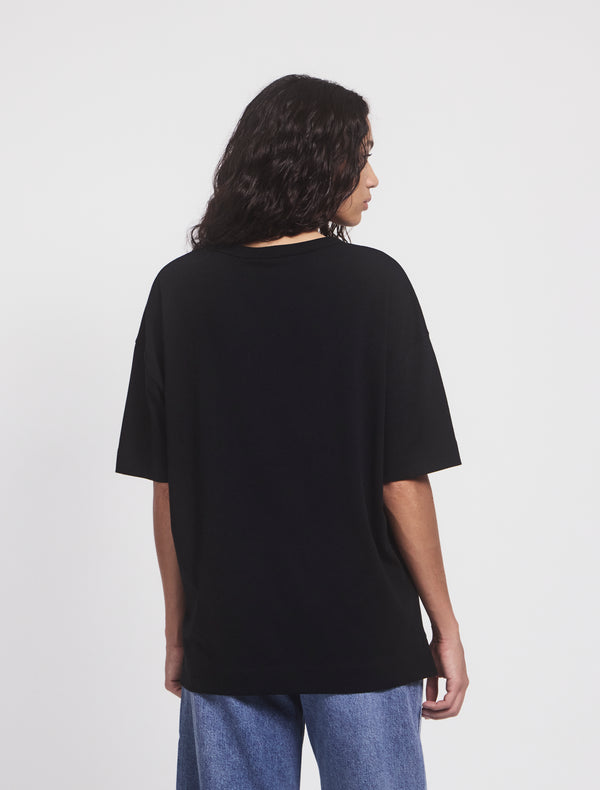 Ninety Percent Classic Cotton Oversized T-Shirt In Black