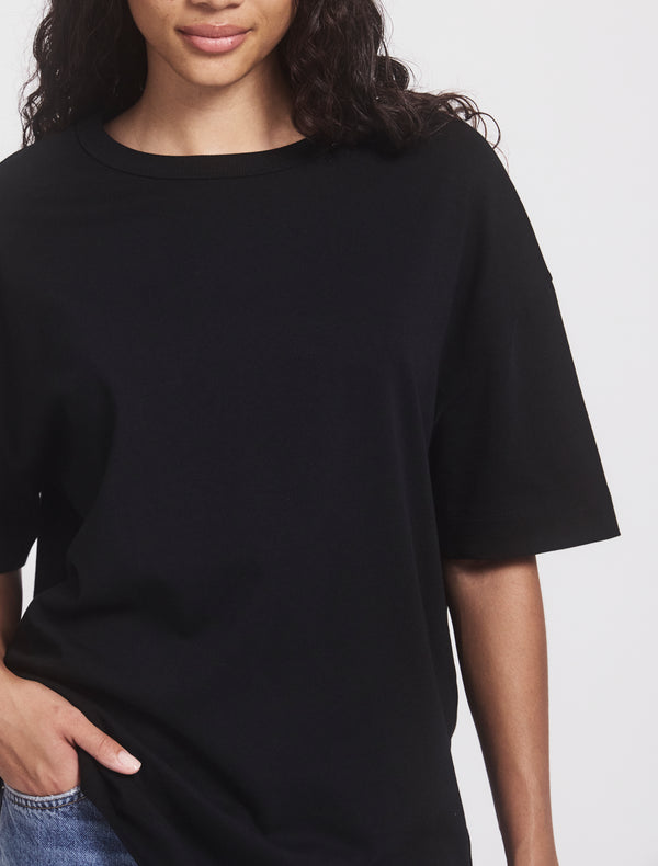 ninety percent Classic Cotton Oversized T-Shirt in Black