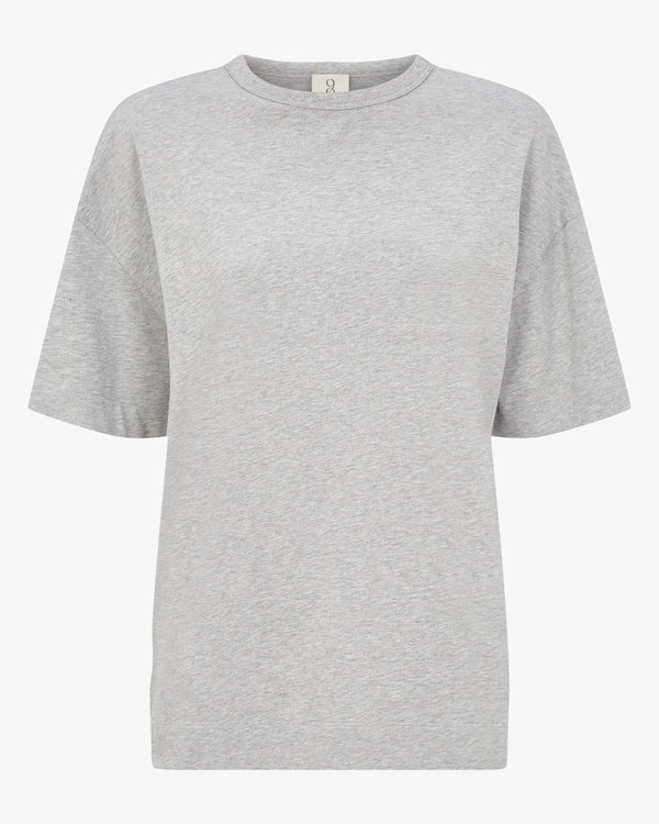 Ninety Percent Classic Cotton Oversized T-Shirt In Grey Marl