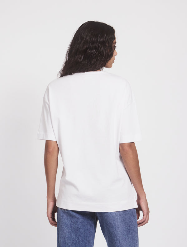 Ninety Percent Classic Cotton Oversized T-Shirt In White