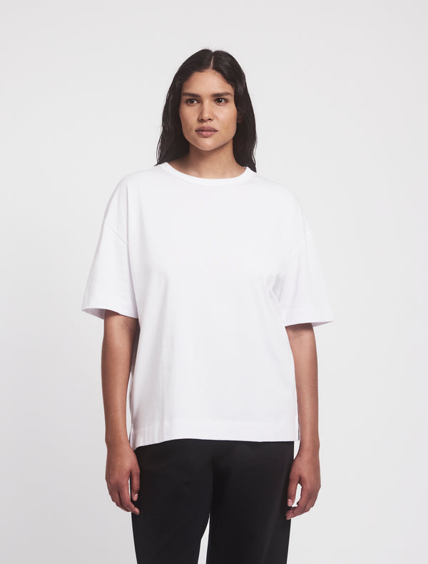 Ninety Percent Classic Cotton Oversized T-Shirt In White