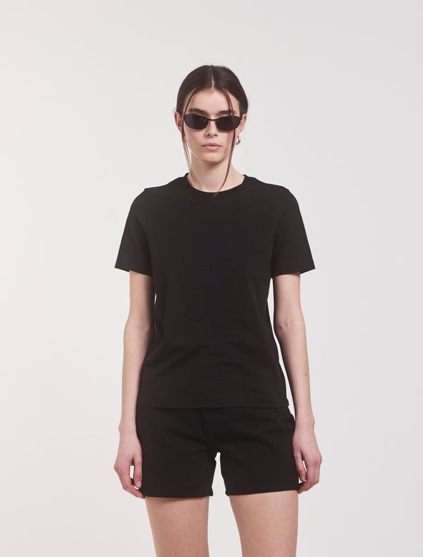 Ninety Percent Classic Lightweight Cotton T-shirt In Black