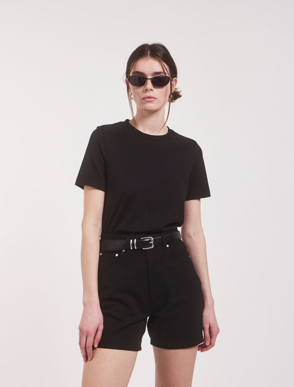 ninety percent Classic Lightweight Cotton T-shirt in Black