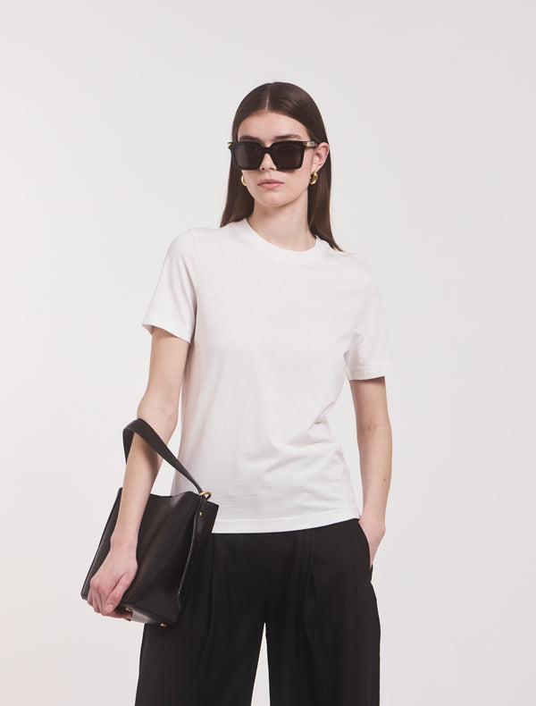 Ninety Percent Classic Lightweight Cotton T-shirt In White