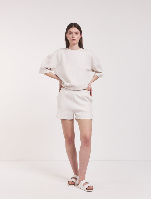 ninety percent Classic Lounge Shorts in Oatmeal Marl