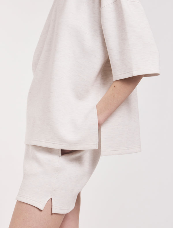 Ninety Percent Classic Lounge T-Shirt In Oatmeal Marl