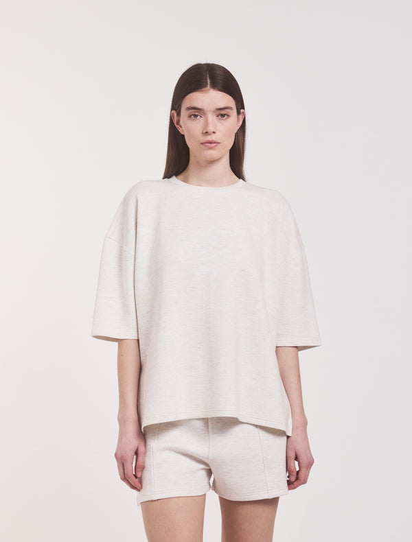 ninety percent Classic Lounge T-Shirt in Oatmeal Marl